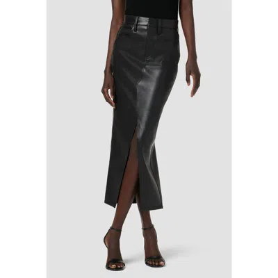 Hudson Jeans Reconstructed Midi Skirt In Black