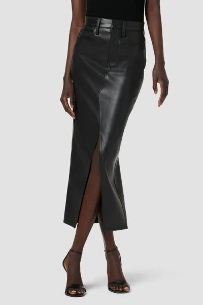 Hudson Jeans Reconstructed Midi Skirt In Black