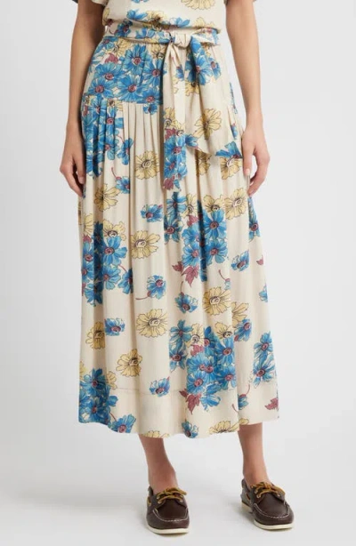 The Great . The Highland Floral Midi Skirt In Multi