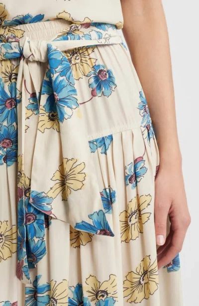 The Great . The Highland Floral Midi Skirt In Multi