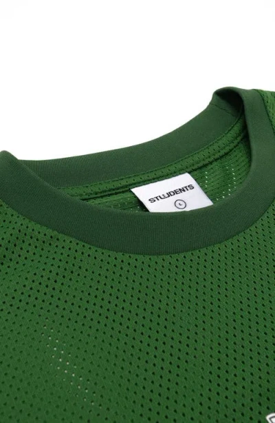 Students Bases Covered Oversize Logo Graphic Mesh T-shirt