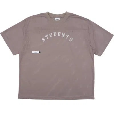 Students Bases Covered Oversize Logo Graphic Mesh T-shirt
