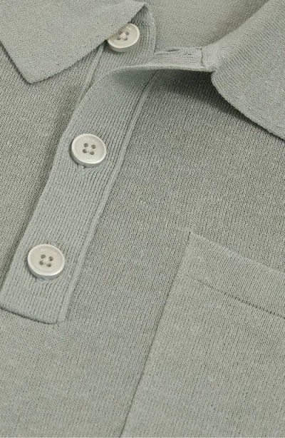 Reiss Sage Patch Pocket Knit Polo Shirt In Green