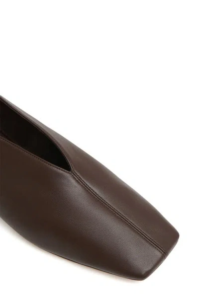 Mansur Gavriel Square Soft V Flats Chocolate