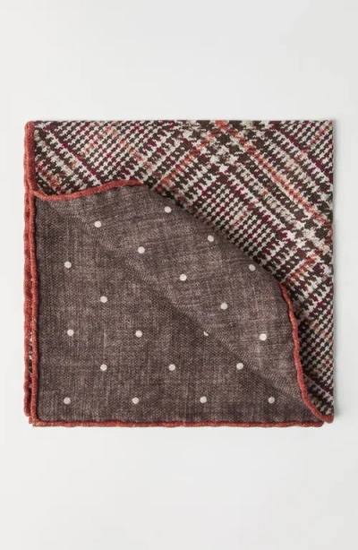 Brunello Cucinelli Silk Prince Of Wales Pocket Square