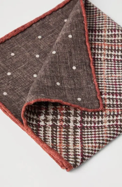 Brunello Cucinelli Silk Prince Of Wales Pocket Square