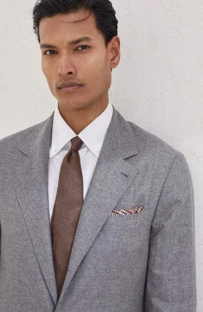 Brunello Cucinelli Silk Prince Of Wales Pocket Square