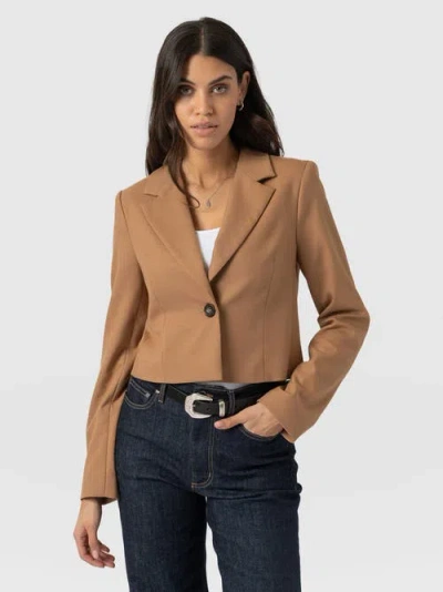 Saint + Sofia Astrid Crop Blazer