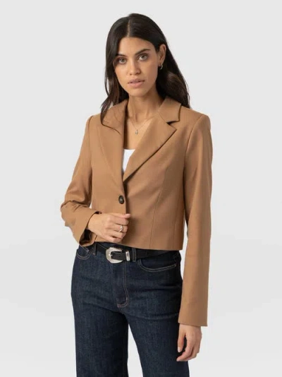 Saint + Sofia Astrid Crop Blazer