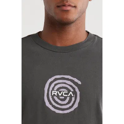 Rvca Easter Basket Cotton Graphic T-shirt In Gray
