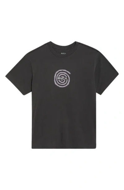 Rvca Easter Basket Cotton Graphic T-shirt In Gray