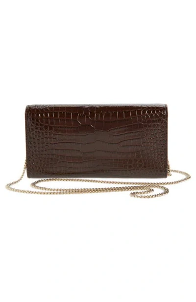 Jimmy Choo Emmie Clutch In Soft Crocodile-embossed Calfskin