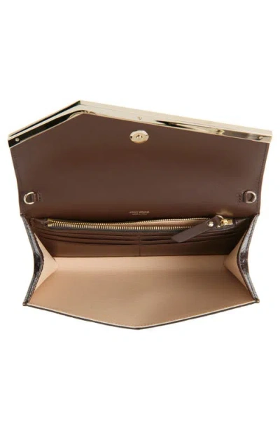 Jimmy Choo Emmie Clutch In Soft Crocodile-embossed Calfskin