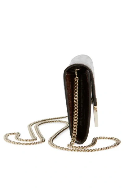 Jimmy Choo Emmie Clutch In Soft Crocodile-embossed Calfskin