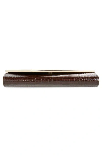 Jimmy Choo Emmie Clutch In Soft Crocodile-embossed Calfskin