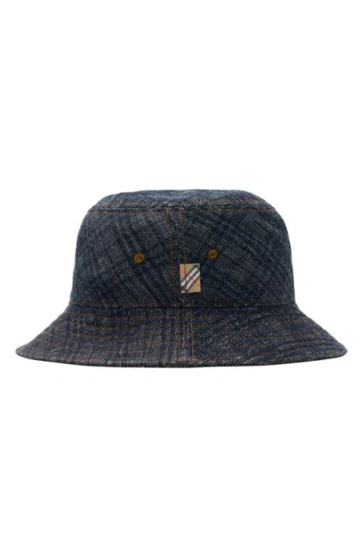 Burberry Check Jacquard Denim Bucket Hat