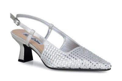 Lady Couture Rhinestone Slingback With Metallic Back Trim Heel