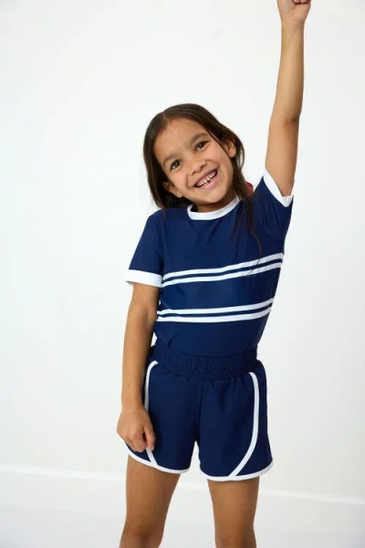 Courtside Kids Girls Practice Tee In Blue