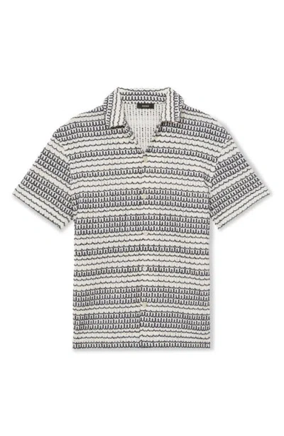 Reiss Chez Crochet Camp Shirt In Multi