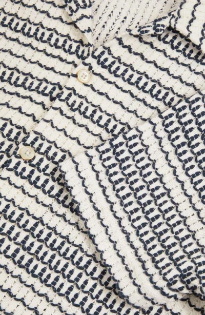 Reiss Chez Crochet Camp Shirt In Multi
