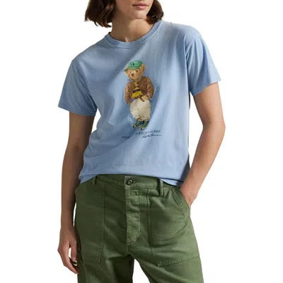 Polo Ralph Lauren Polo Bear Cotton Graphic T-shirt In Blue