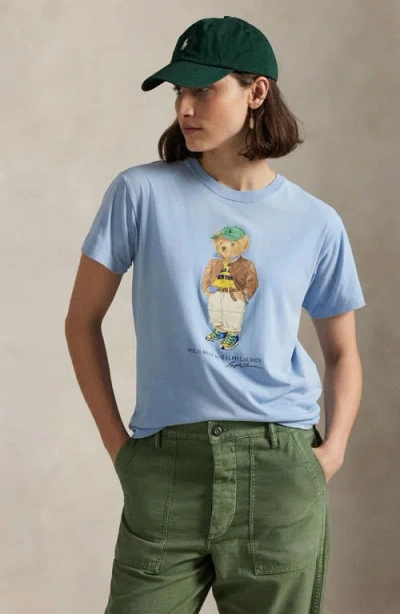 Polo Ralph Lauren Polo Bear Cotton Graphic T-shirt In Blue