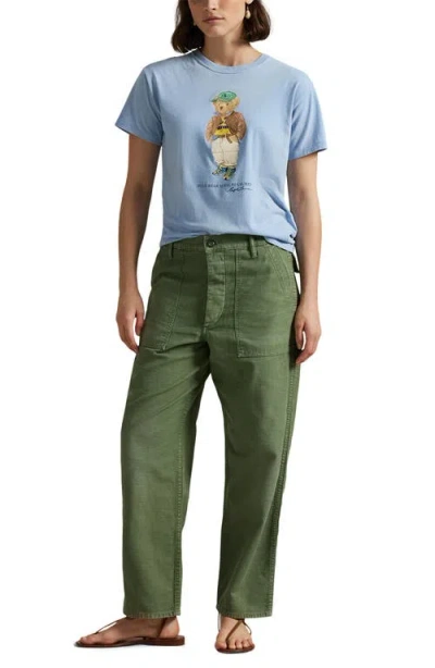 Polo Ralph Lauren Polo Bear Cotton Graphic T-shirt In Blue
