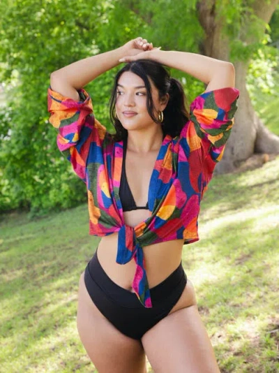 Kitty And Vibe Kimono Cover Up Top