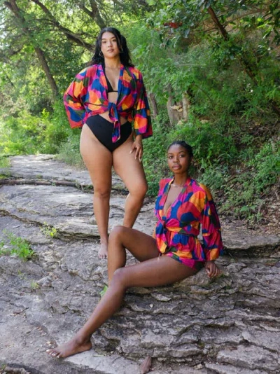 Kitty And Vibe Kimono Cover Up Top