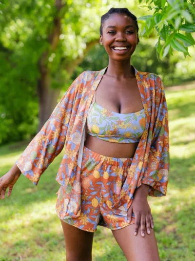 Kitty And Vibe Kimono Cover Up Top