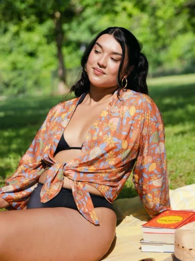 Kitty And Vibe Kimono Cover Up Top