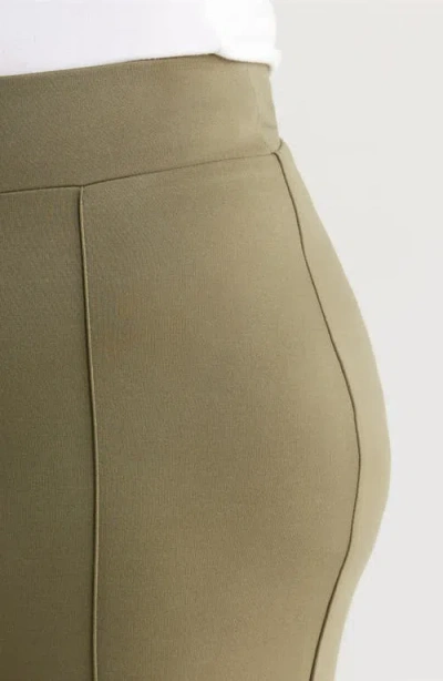 Jones New York Pintuck Pull-on Straight Leg Pants In Green