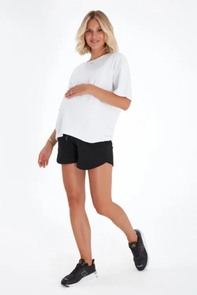 Accouchée Foldover Waistband Maternity Shorts
