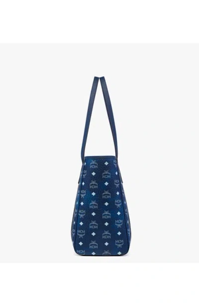 Mcm Toni Visetos Monogram Canvas Top-zip Tote Bag