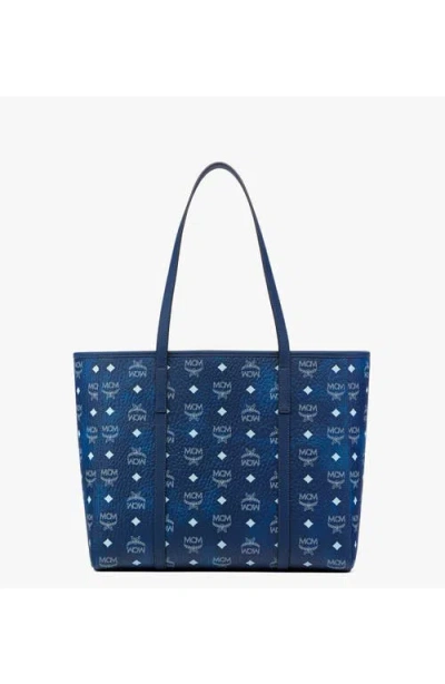 Mcm Toni Visetos Monogram Canvas Top-zip Tote Bag