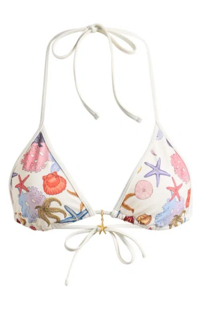 Pacsun Corinne Triangle Bikini Top In Multi