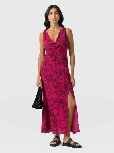 Saint + Sofia Faye Cowl Neck Dress
