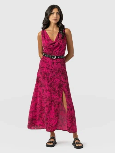 Saint + Sofia Faye Cowl Neck Dress