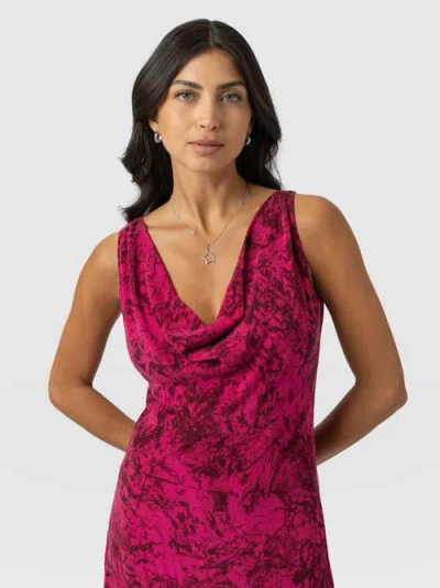 Saint + Sofia Faye Cowl Neck Dress