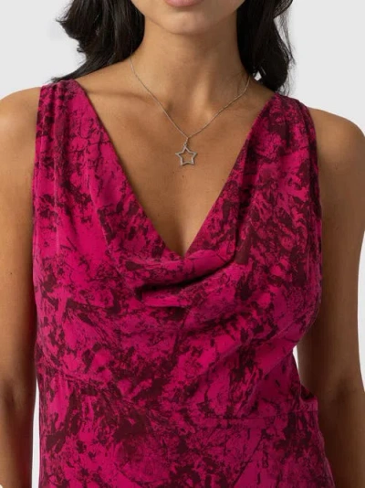 Saint + Sofia Faye Cowl Neck Dress