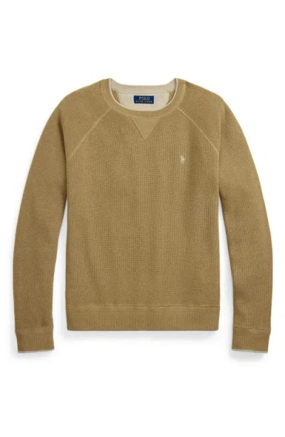 Polo Ralph Lauren Texture Cotton Sweater In Brown