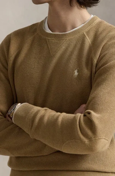 Polo Ralph Lauren Texture Cotton Sweater In Brown