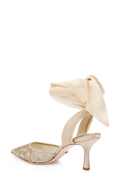 Badgley Mischka Bridal Blaze Ii Ankle Tie Pointed Toe Pump