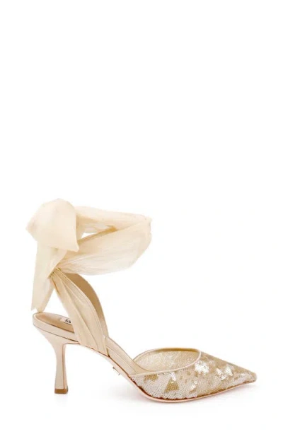 Badgley Mischka Bridal Blaze Ii Ankle Tie Pointed Toe Pump
