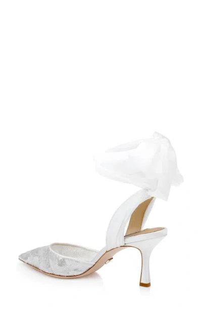 Badgley Mischka Bridal Blaze Ii Ankle Tie Pointed Toe Pump