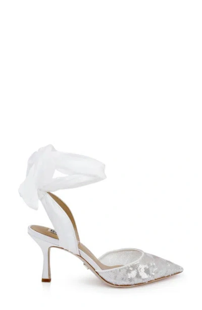 Badgley Mischka Bridal Blaze Ii Ankle Tie Pointed Toe Pump