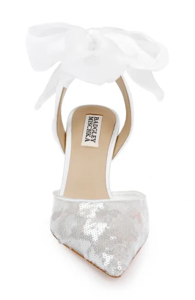 Badgley Mischka Bridal Blaze Ii Ankle Tie Pointed Toe Pump