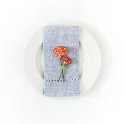Creative Women Pulled Cotton Napkins In Blue