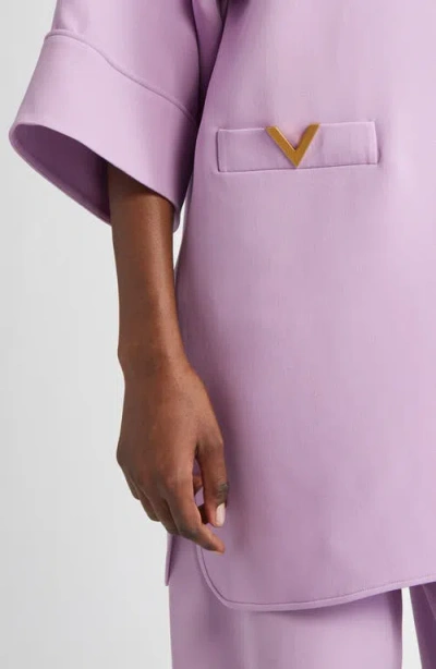Valentino Garavani V-detail Crepe Couture Tunic Top