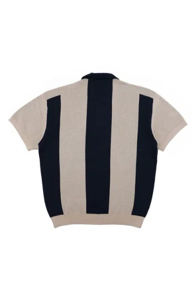 Students Umpire Stripe Half Zip Polo